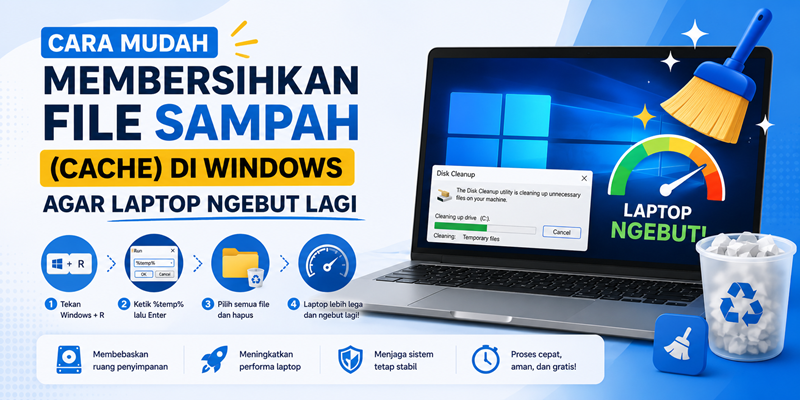 Cara Mudah Membersihkan File Sampah (Cache) di Windows Agar Laptop Ngebut Lagi
