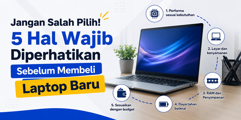 Jangan Salah Pilih! 5 Hal Wajib Diperhatikan Sebelum Membeli Laptop Baru