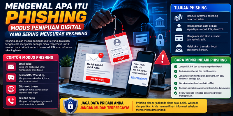 Mengenal Apa Itu Phishing Modus Penipuan Digital yang Sering Menguras Rekening